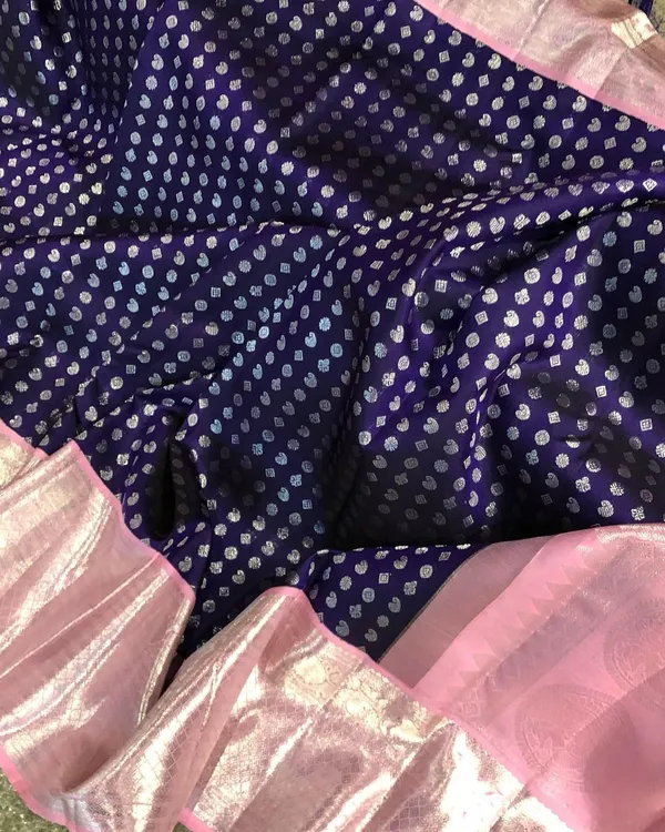 Preferable_Blue_Soft_Silk_Saree_with_Snazzy_Blouse_Piece
