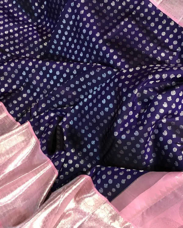 Preferable_Blue_Soft_Silk_Saree_with_Snazzy_Blouse_Piece