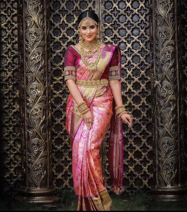 Quintessential_Pink_Soft_Banarasi_Silk_Saree_With_Nemesis_Blouse_Piece