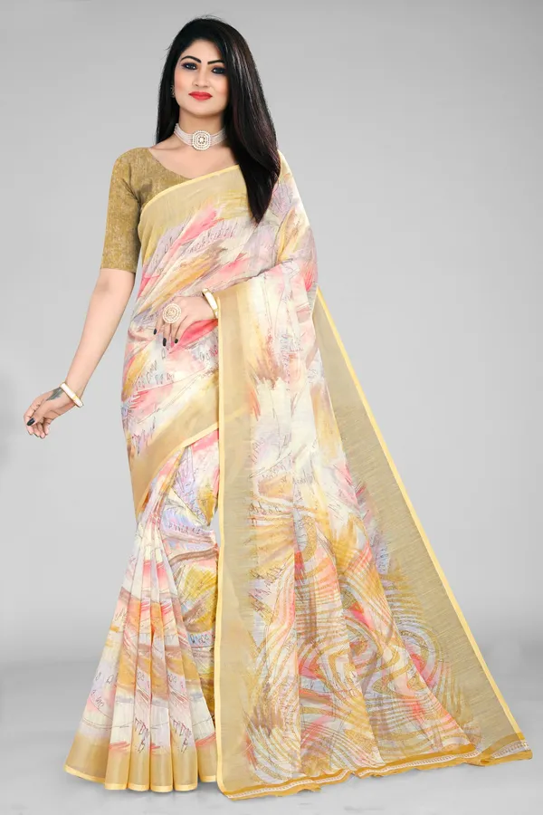 Handloom_Linen_Saree_with_Unstitched_Blouse