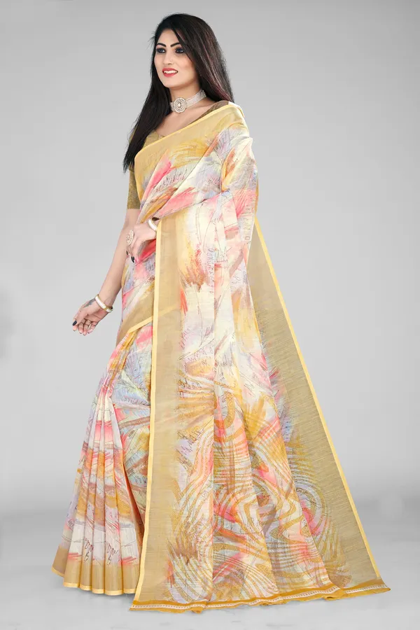 Handloom_Linen_Saree_with_Unstitched_Blouse