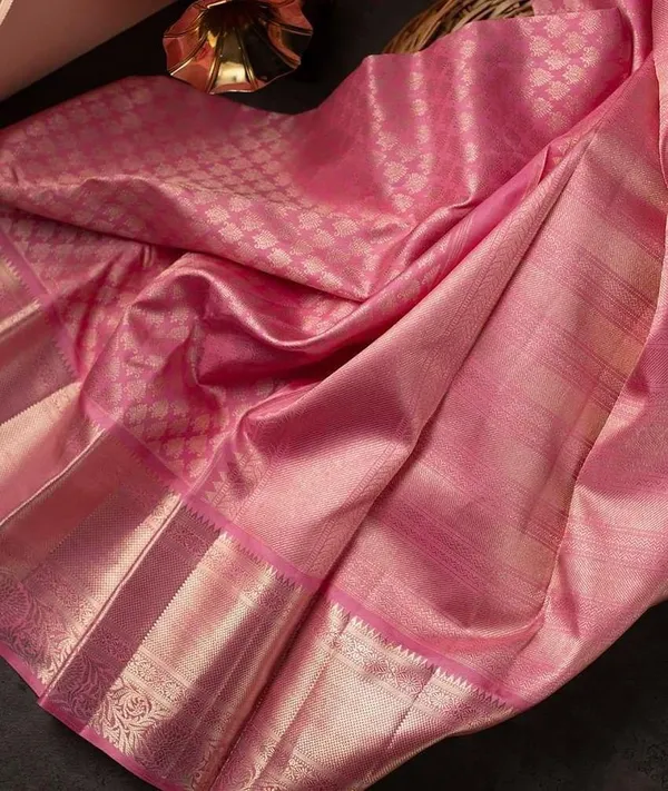 Stylish_Pink_Soft_Silk_Saree_With_Unique_Pink_Blouse_Piece