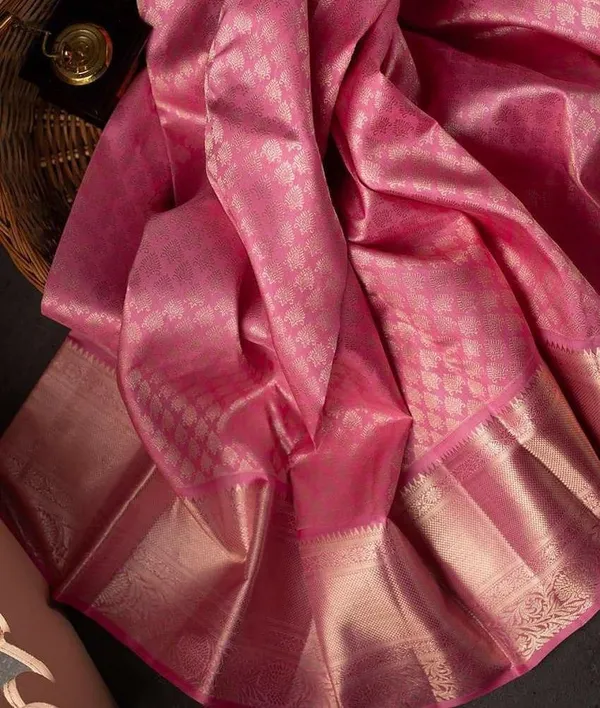 Stylish_Pink_Soft_Silk_Saree_With_Unique_Pink_Blouse_Piece
