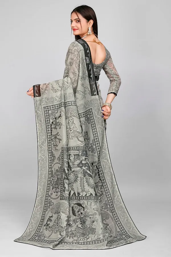 Handloom_Linen_Saree_with_Unstitched_Blouse