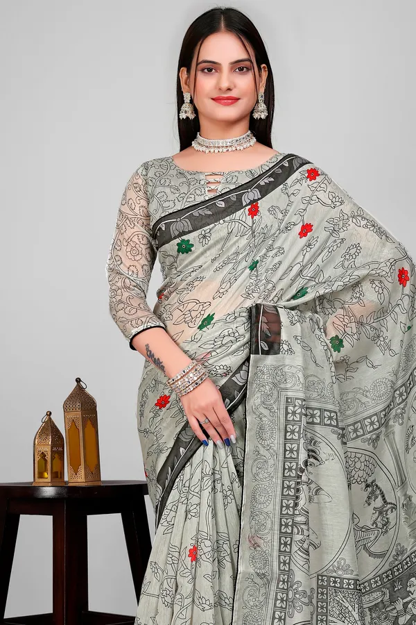 Handloom_Linen_Saree_with_Unstitched_Blouse