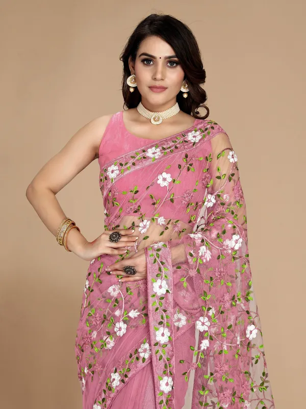 badami_Net_Dyed_Bollywood_Saree_For_Women