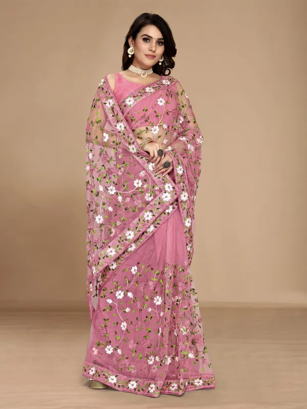 badami_Net_Dyed_Bollywood_Saree_For_Women
