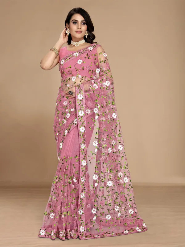 badami_Net_Dyed_Bollywood_Saree_For_Women