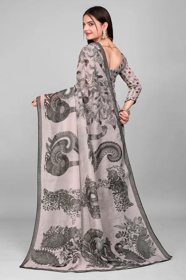 Handloom_Linen_Saree_with_Unstitched_Blouse