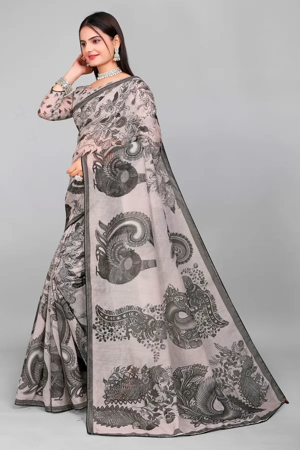 Handloom_Linen_Saree_with_Unstitched_Blouse