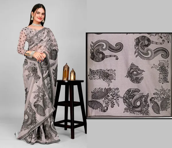 Handloom_Linen_Saree_with_Unstitched_Blouse