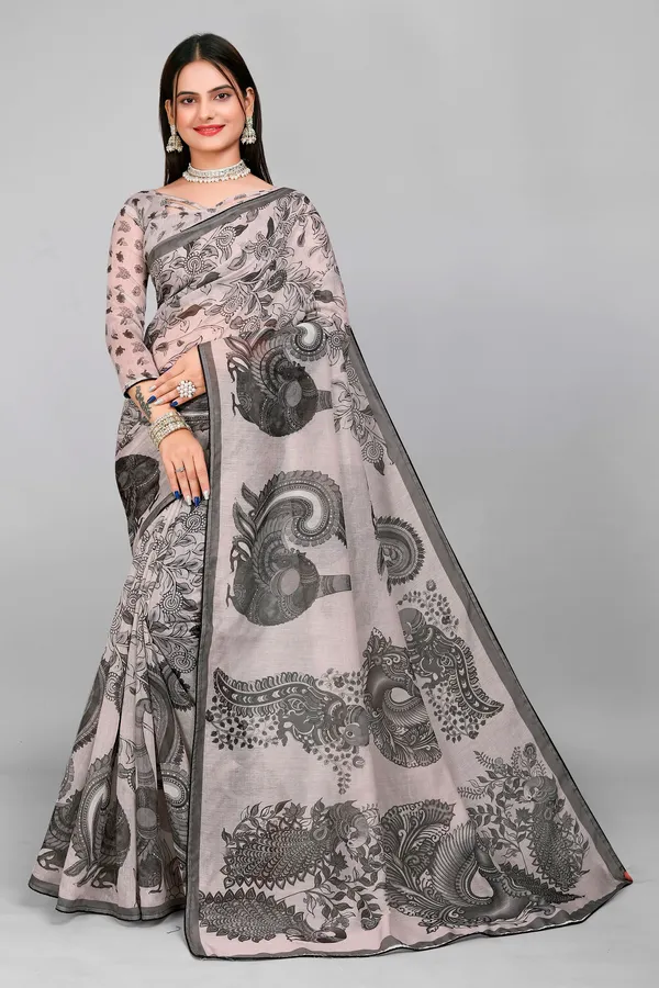 Handloom_Linen_Saree_with_Unstitched_Blouse