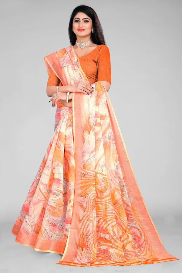 Handloom_Linen_Saree_with_Unstitched_Blouse