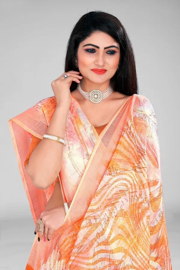 Handloom_Linen_Saree_with_Unstitched_Blouse