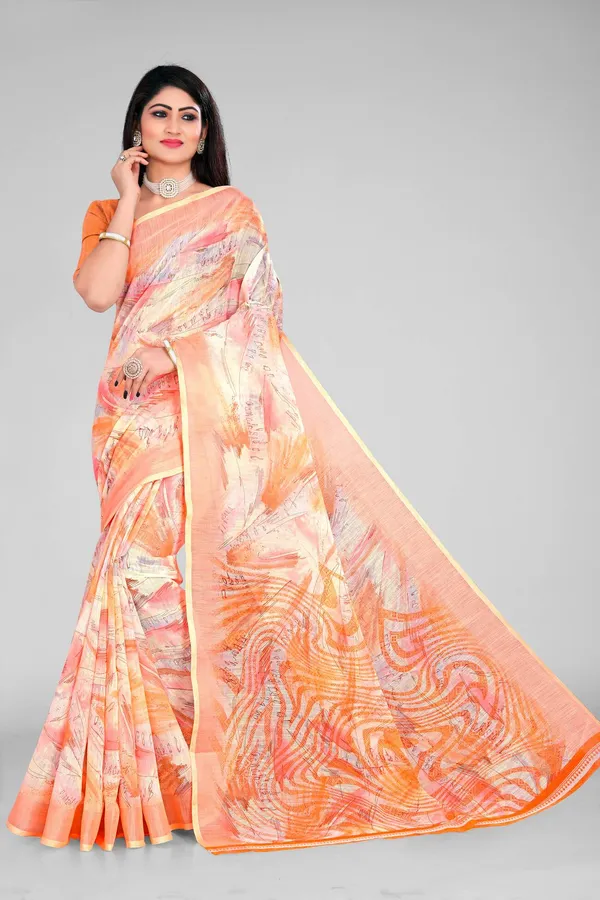Handloom_Linen_Saree_with_Unstitched_Blouse