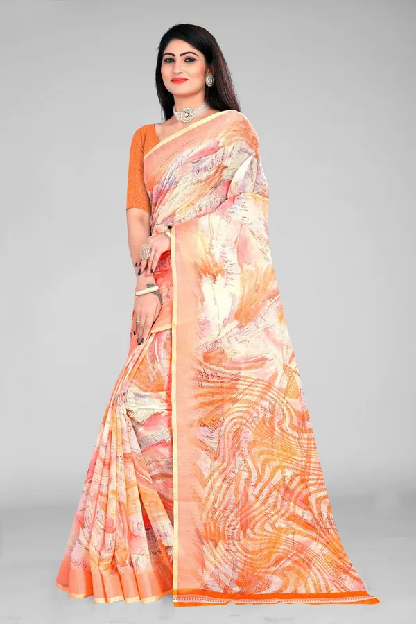 Handloom_Linen_Saree_with_Unstitched_Blouse