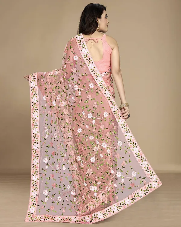 Net_Applique_Bollywood_Saree_For_Women
