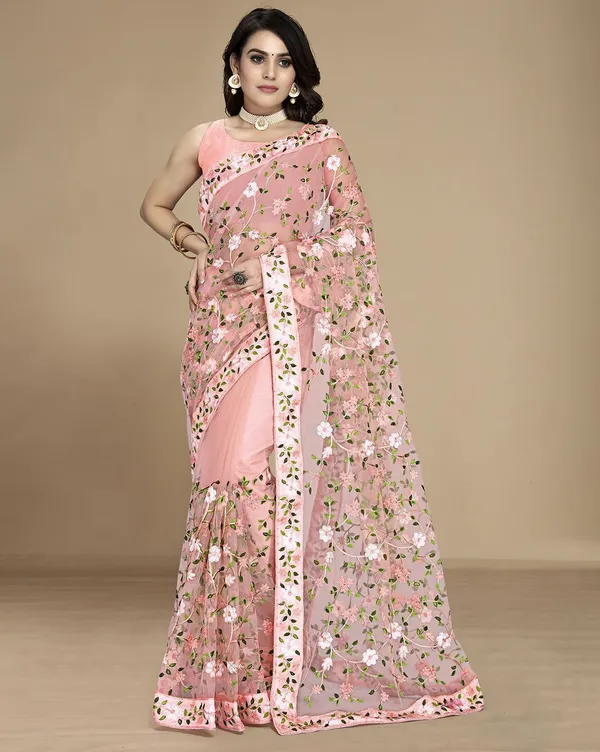 Net_Applique_Bollywood_Saree_For_Women