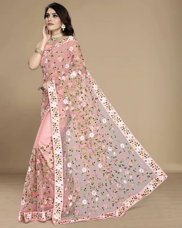 Net_Applique_Bollywood_Saree_For_Women