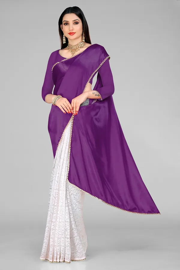 Embellished_Bollywood_Satin_Saree