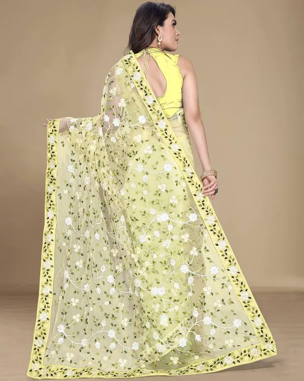 Lemon_Net_Self_Design_Daily_Wear_Saree_For_Women