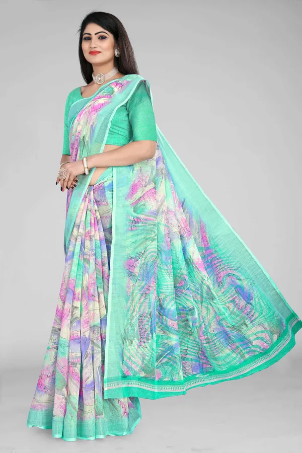 Handloom_Linen_Saree_with_Unstitched_Blouse