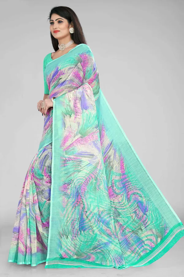 Handloom_Linen_Saree_with_Unstitched_Blouse