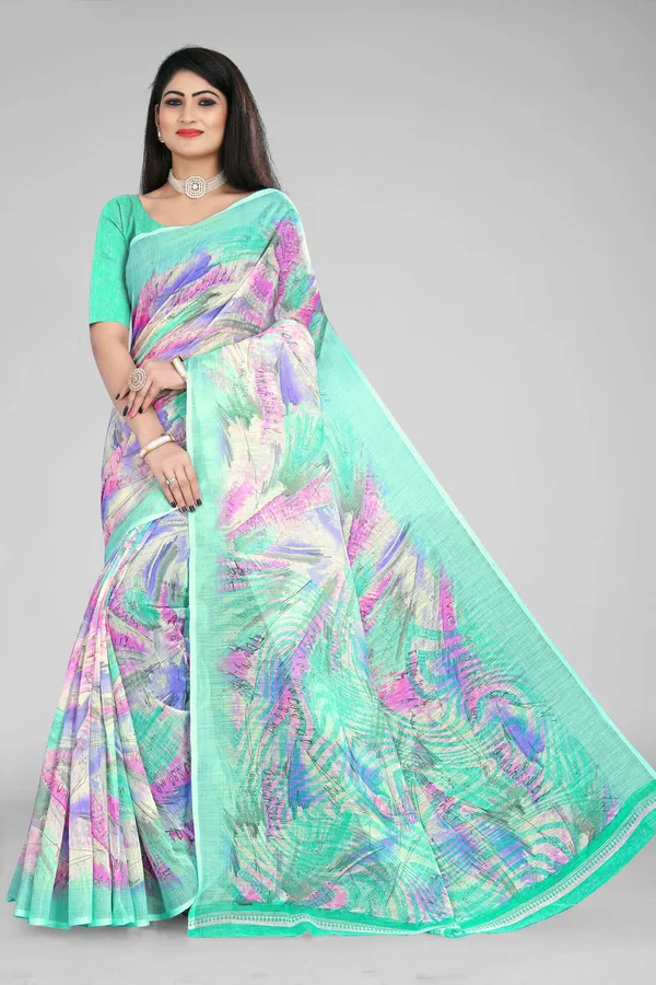 Handloom_Linen_Saree_with_Unstitched_Blouse