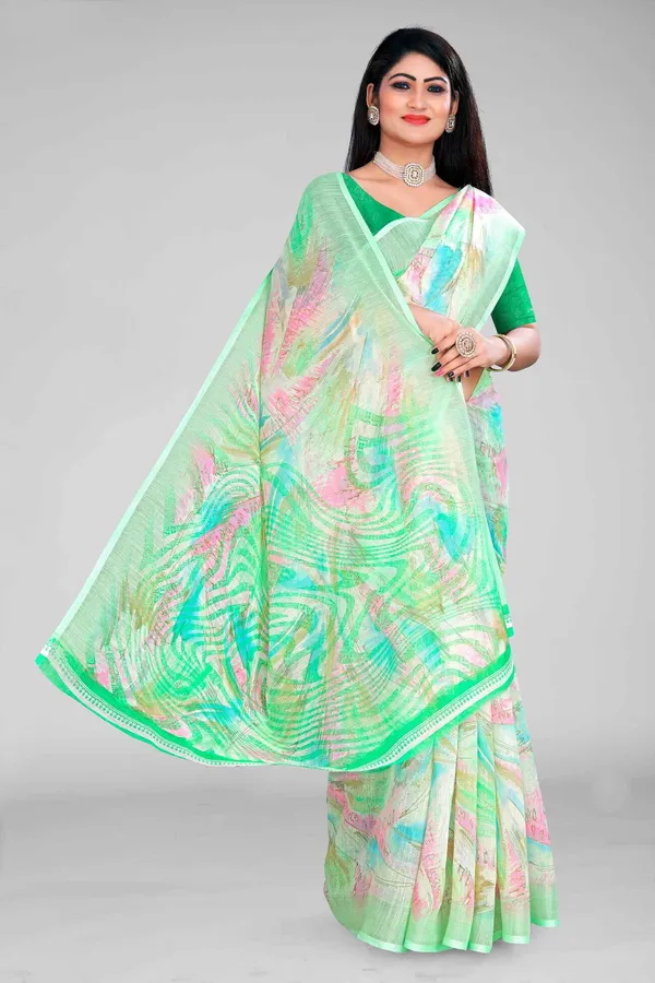 Handloom_Linen_Saree_with_Unstitched_Blouse