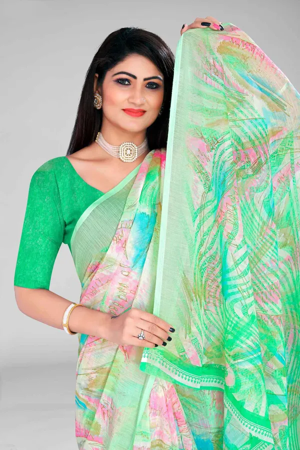 Handloom_Linen_Saree_with_Unstitched_Blouse