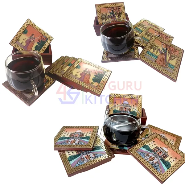 Wooden_Special_Coasters_Set_of_6_+_1_with_Gem_Stone_painting,_8.5_cms_x_8.5cms