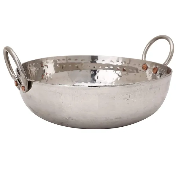 Hammered_Kadai_Stainless_Steel,_Heavy_Guage_|_Mathar_Kadai_With_Handle_(Available_in_4_sizes)
