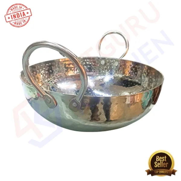 Hammered_Kadai_Stainless_Steel,_Heavy_Guage_|_Mathar_Kadai_With_Handle_(Available_in_4_sizes)