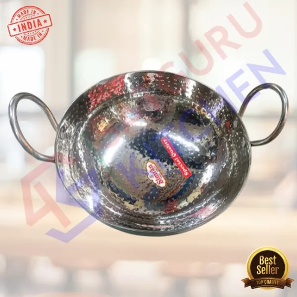 Hammered_Kadai_Stainless_Steel,_Heavy_Guage_|_Mathar_Kadai_With_Handle_(Available_in_4_sizes)
