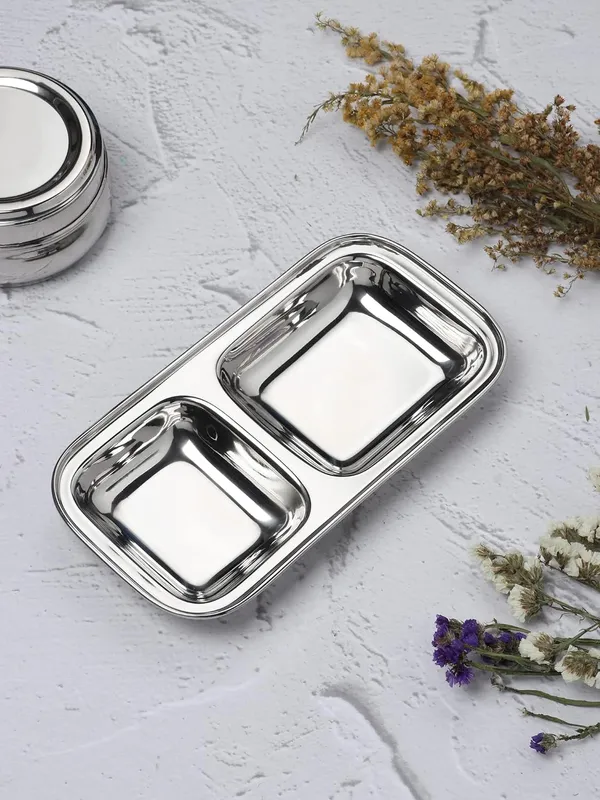 Heavy_Duty_Stainless_Steel_Rectangle_Small_Dinner_Plate_with_2_Sections_Divided_Mess_Trays_for_Kids_Lunch,_Camping,_Events_&_Every_Day_Use_Partition_Plate_Kitchenware_(Set_of_6)