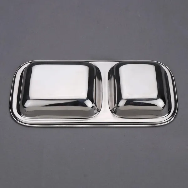 Heavy_Duty_Stainless_Steel_Rectangle_Small_Dinner_Plate_with_2_Sections_Divided_Mess_Trays_for_Kids_Lunch,_Camping,_Events_&_Every_Day_Use_Partition_Plate_Kitchenware_(Set_of_6)