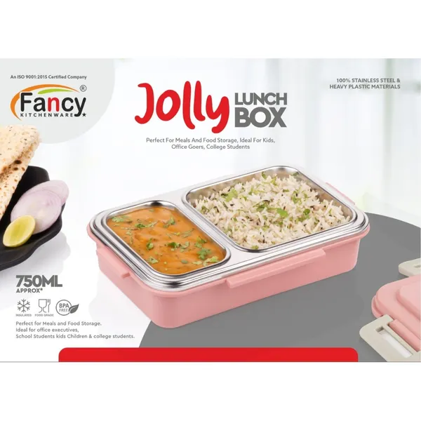 Jolly_Lunch_Box_-_2_Compartment_750ml_Insulated_Tiffin_Box_with_Silicon_Gaskets_Lid,_No_Leak-Proof_Diet_Food_Partition_Stainless_Steel_Bento_Box_for_Men,_Women,_Kids_(Multi_Colour)