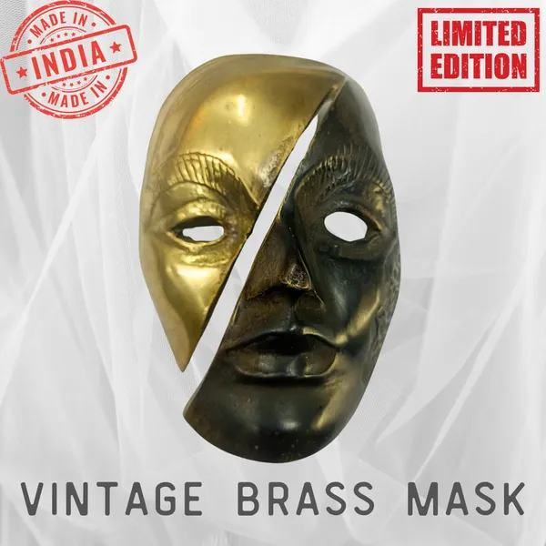 Limited_Edition_Unique_Vintage_Brass_&_Black_Enamel__Mask