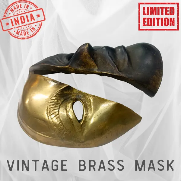 Limited_Edition_Unique_Vintage_Brass_&_Black_Enamel__Mask