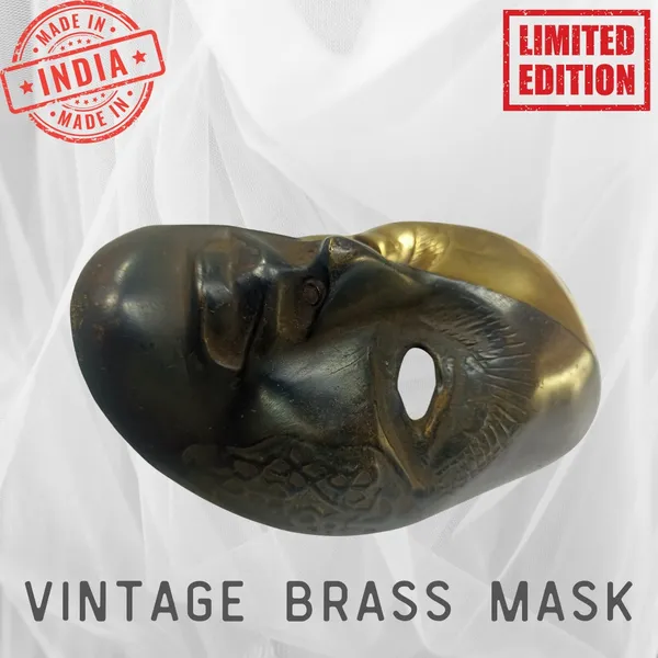 Limited_Edition_Unique_Vintage_Brass_&_Black_Enamel__Mask
