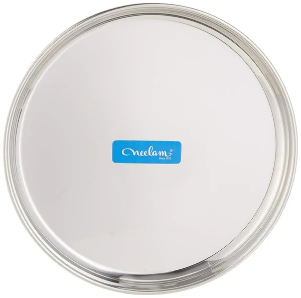 Neelam_N.P._Thali,_Plate,_Stainless_Steel_14_22G_31_cm,_Silver,_Set_of_6