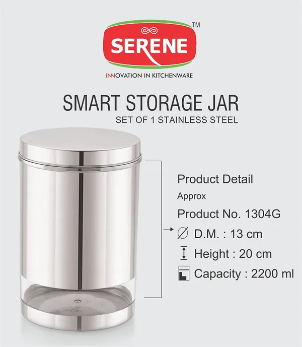 Serene_Transparent_/_See_Through_Container_Jar,_Set_Of_1,_2200_ml,_Glossy_Finish,_Smart_Stainless_Steel