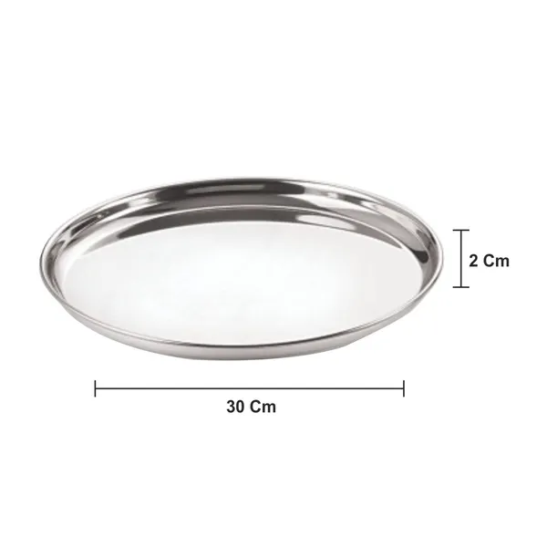 Neelam_Buffet_Plate_|_Thali_Set_of_6,_Dia_-_30_cm,_Silver,_Stainless_Steel_22G
