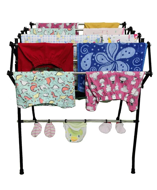 Zig_Zag_Cloth_Drying_Stand_Powder_Coated_|_Heavy_Duty|_Size-Regular