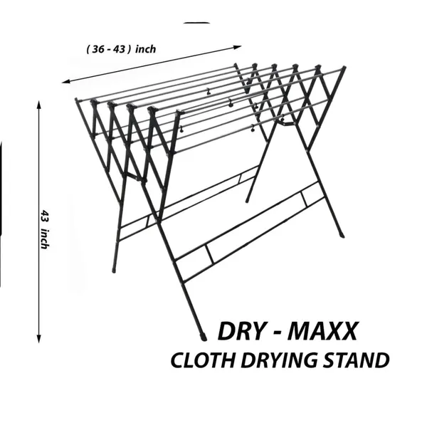 Zig_Zag_Cloth_Drying_Stand_Powder_Coated_Drymaxx_|_Heavy_Duty|_Size-Jumbo