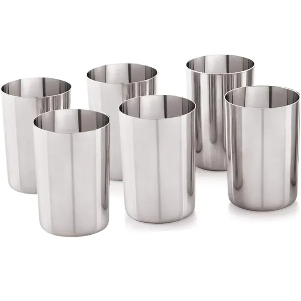 Amrapali_Glass_Set_of_6,_300_ml,_Silver,_Stainless_Steel,_22G_Prm