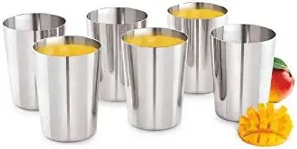 Neelam_Glass_Set_of_6,_300_ml,_Silver,_Stainless_Steel,_22G_Prm