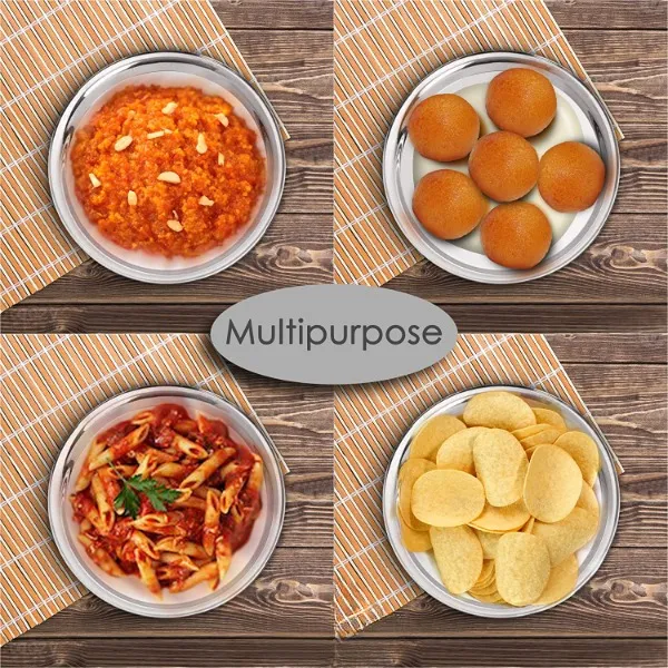 Apple_Plate_/_Halwa_Plate_/_Dessert_Bowl_/_Plate,_Set_of_6,_Stainless_Steel_(Available_in_4_sizes)