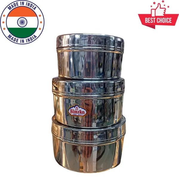 https://cdn-image.blitzshopdeck.in/ShopdeckCatalogue/tr:f-webp,w-600,fo-auto/6613c99acb73822f58858f07/media/Simran_Stainless_Steel_Plain_Cover_Puri_Dabba_Storage_Container__Mirror_Finish__Set_of_3_ST6TC7L7XC_2024-05-25_1.jpg__Satguru Kitchen