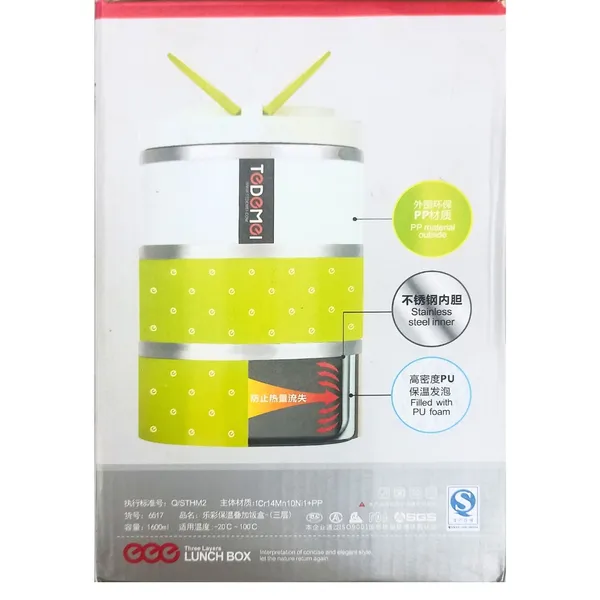 TEDEMEI_3_Layer_Lunch_Box_Handheld_Tiffin_Leak_Proof_Insulated_Thermal_Container_for_School_Office_use_-_Multi_Color_-_[Premium_Edition]_(Stainless_Steel)